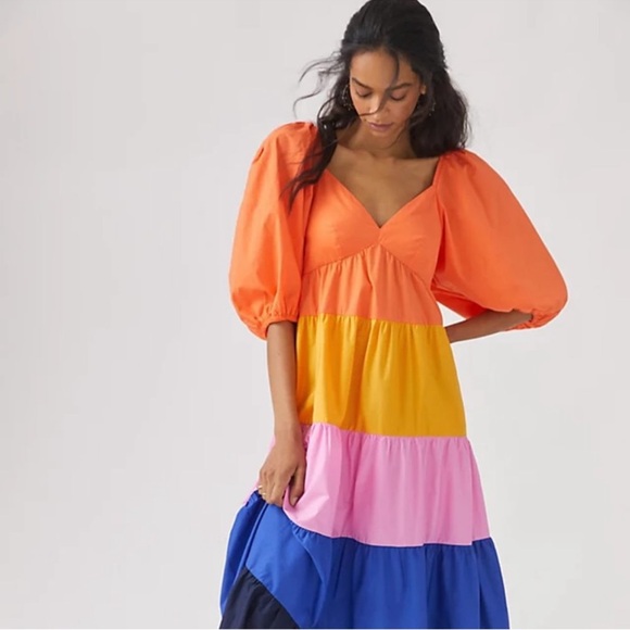 FARM Rio Bright Orange Dress - Picture 1 of 10